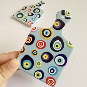 wholesale embossed cutting board-shaped fridge magnets with retro color patterns, european and american style magnetic stickers for home decoration factory direct