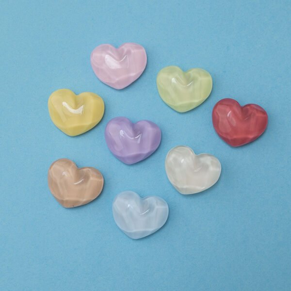 wholesale heart-shaped ironstone diy magnetic morandi-colored decorative fridge magnets factory direct