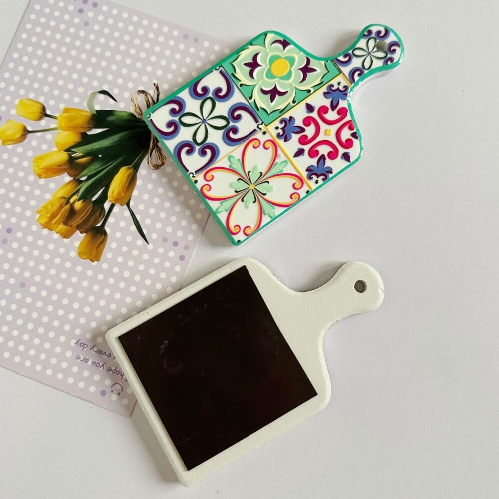 wholesale embossed cutting board-shaped fridge magnets with retro color patterns, european and american style magnetic stickers for home decoration factory direct