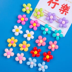 wholesale adorable 3d five-petal flower fridge magnets, magnetic attraction, instant photo fixing, high aesthetic home decorative magnets factory direct