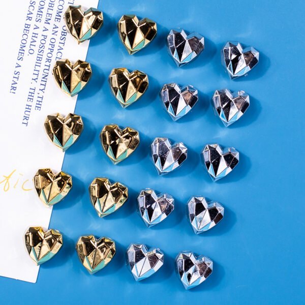 wholesale adorable 3d electroplated heart fridge magnets, magnetic stickers for children&apos;s early education whiteboards, decorative stickers, magnets factory direct