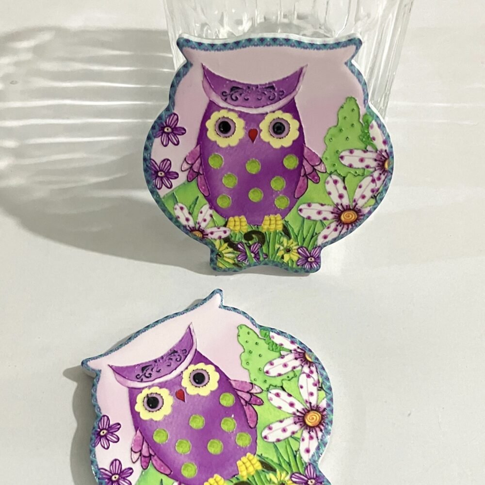 wholesale owl ceramic fridge magnets with embossed craftsmanship and 3d texture for home daily decorations factory direct