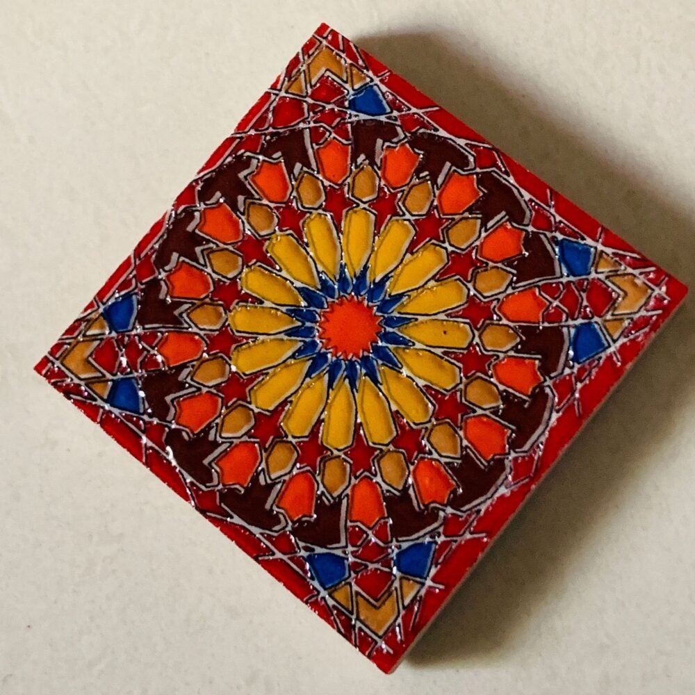 wholesale ceramic glaze-stacking fridge magnets with glaze texture, retro style, moroccan style soft magnets factory direct
