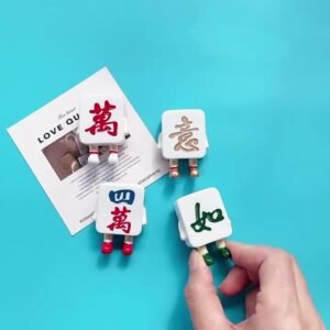 wholesale &quote;wishing you every success&quote; mahjong fridge magnets, 3d magnetic stickers, housewarming, wedding, new year, and spring festival decorations factory direct