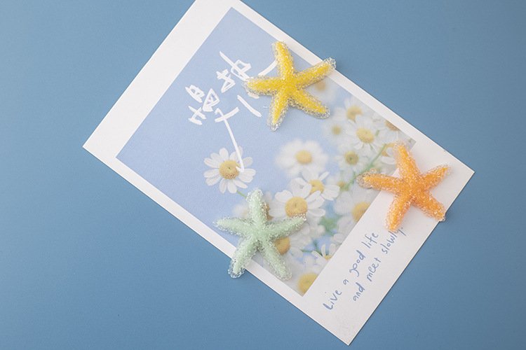 wholesale crystal starfish fridge magnets, magnetic stickers, creative 3d home decorations, iron magnets factory direct