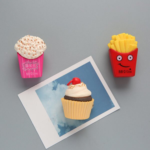 wholesale food fridge magnets: popcorn, french fries, cupcakes, hot dogs, sandwiches, hamburgers factory direct