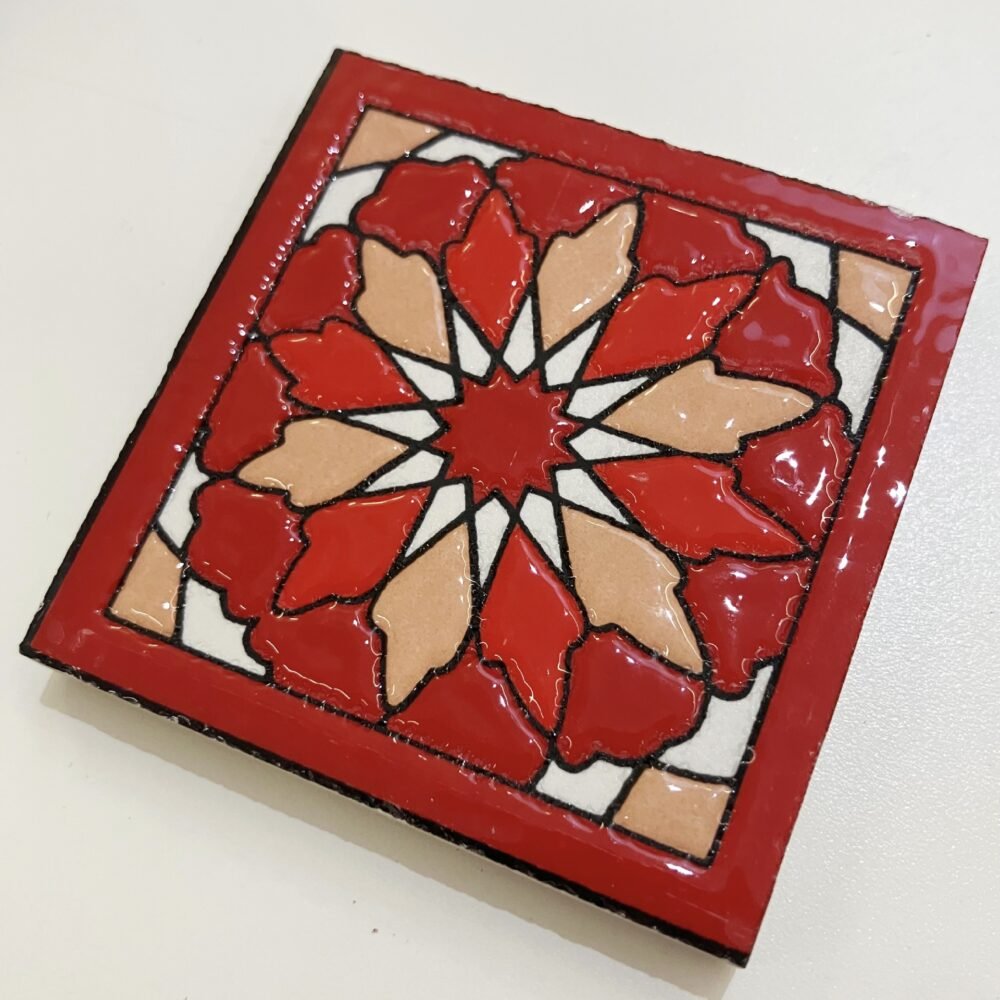 wholesale ceramic glaze-stacking fridge magnets with glaze texture, retro style, moroccan style soft magnets factory direct