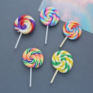 wholesale simulated rainbow lollipops, multiple colors, colorful rock candy fridge magnets, 3d minimalist resin magnetic stickers, kitchen decorations, gifts factory direct