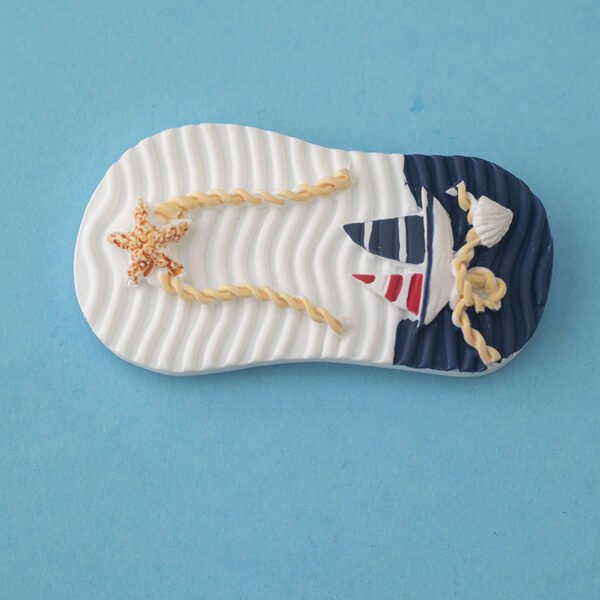 wholesale mediterranean style decorative fridge magnets, creative resin magnets with fish, lifebuoys, and sailing ships, set combinations for home decorations factory direct