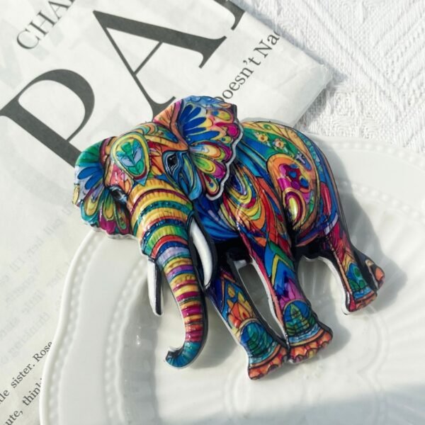 wholesale adorable elephant fridge magnets with bohemian style patterns, resin material and 3d embossed craftsmanship, souvenirs for travel factory direct