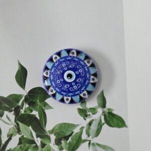 wholesale round evil eye pattern fridge magnets with 3d printed circular embossing for home decoration and daily use factory direct