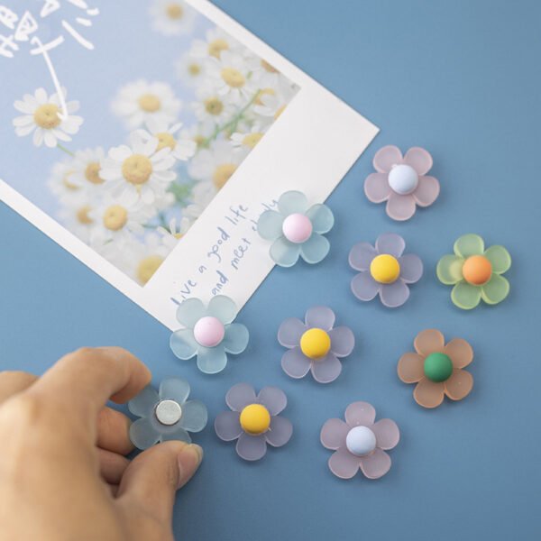 wholesale nordic ins style flower fridge magnets, magnetic stickers, creative fresh and mini magnetic stickers, 3d resin decorative stickers factory direct