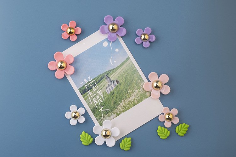 wholesale fresh flower daisies sunflower minimalist fridge stickers, magnetic decorative stickers, minimalist magnetic stickers factory direct