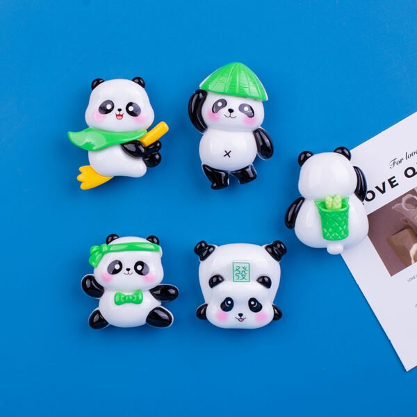 wholesale cute panda cartoon fridge magnets, 3d magnetic iron for fridge doors, home iron cabinets, and entrance decorations factory direct