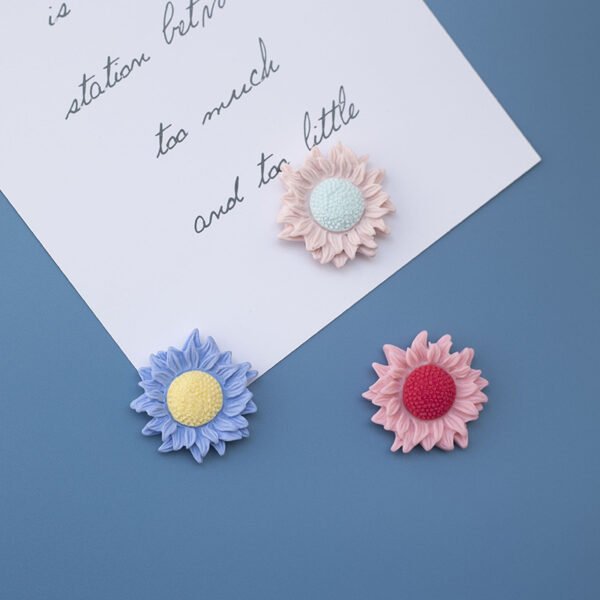 wholesale 3d sunflower magnetic fridge magnets, creative cute photo wall decorations, pvc 3d message stickers, ironstone factory direct