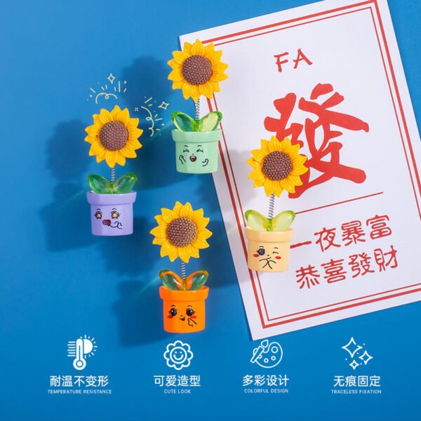 wholesale adorable sunflower and sunflower kitchen home decorations, creative blackboard magnetic stickers factory direct
