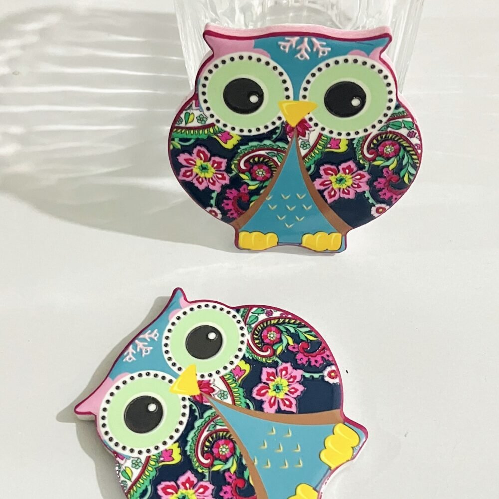 wholesale owl ceramic fridge magnets with embossed craftsmanship and 3d texture for home daily decorations factory direct