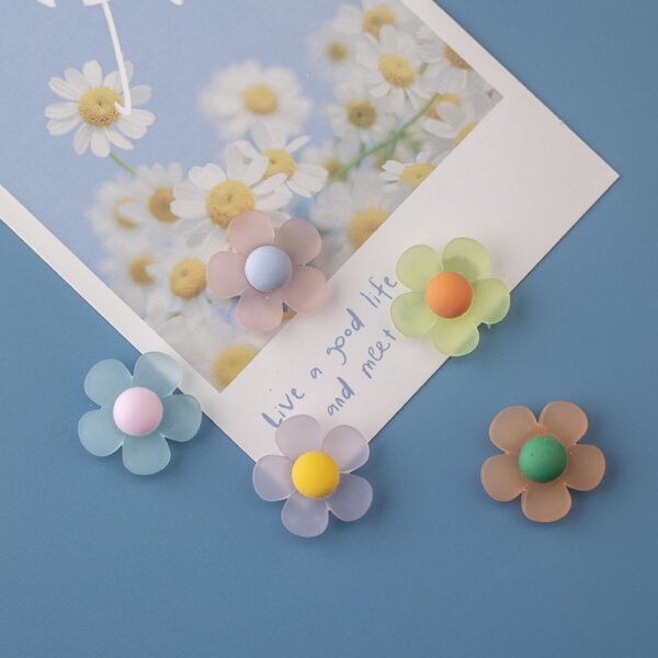 wholesale nordic ins style flower fridge magnets, magnetic stickers, creative fresh and mini magnetic stickers, 3d resin decorative stickers factory direct