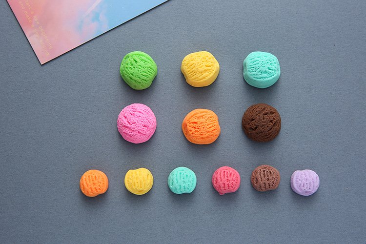 wholesale cute cartoon resin fridge magnets, ice cream and popsicles, 3d magnetic stickers, magnetic stickers for kitchen food decorations factory direct