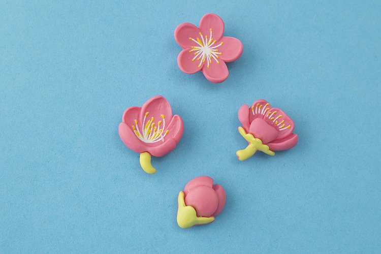 wholesale fresh resin fridge magnets, magnetic stickers, magnetic iron stickers, country flowers, creative whiteboard stickers, peach blossom magnetic stickers, cup stickers factory direct