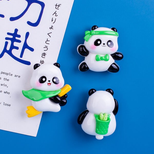 wholesale cute panda cartoon fridge magnets, 3d magnetic iron for fridge doors, home iron cabinets, and entrance decorations factory direct