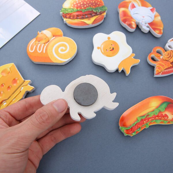 wholesale pet food fridge magnets: hamburgers, bread, fried eggs, cheese, bacon, sandwiches, hot dogs, snacks factory direct