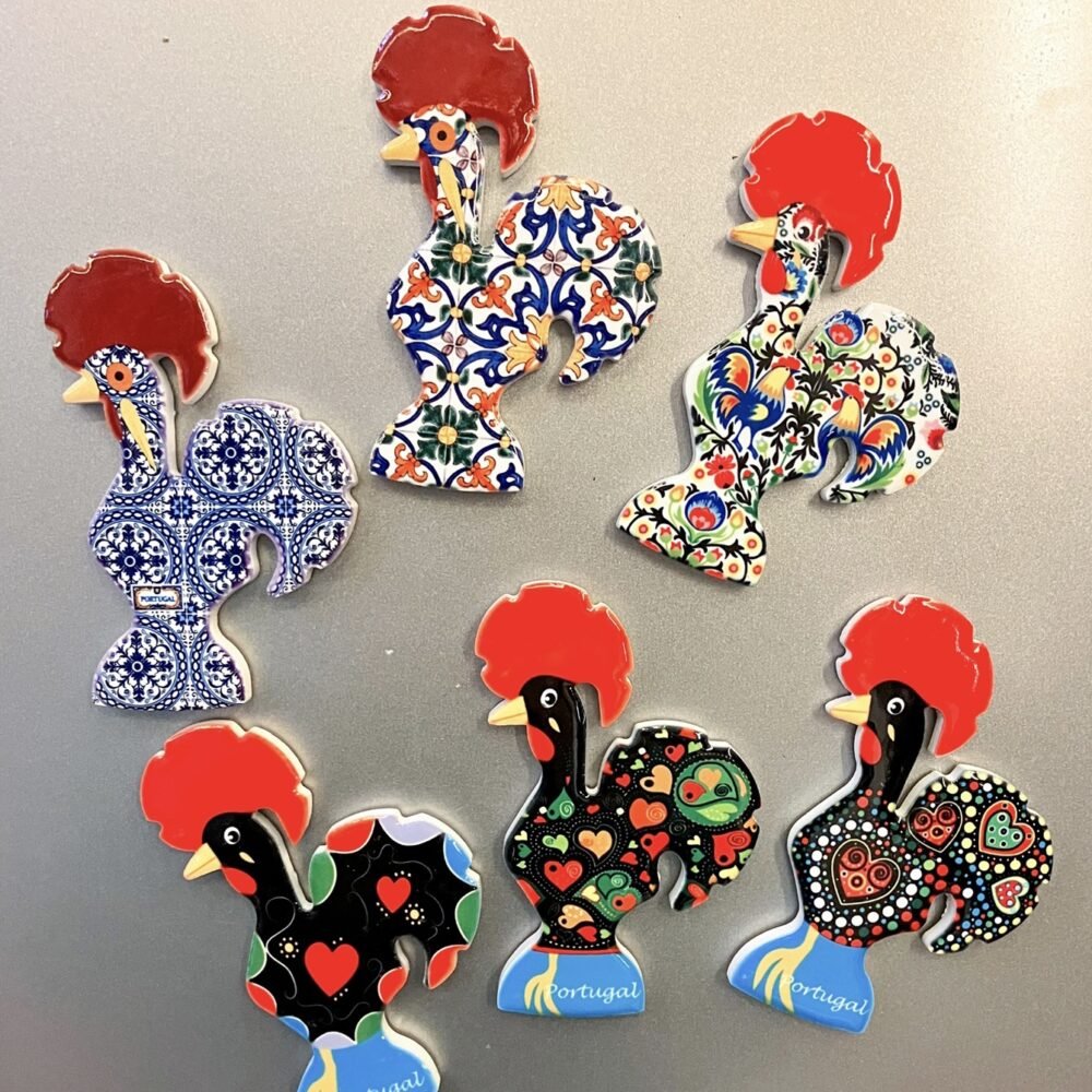 wholesale rooster-shaped fridge magnets, travel souvenirs, home decorative crafts, creative ceramic factory direct