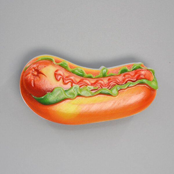 wholesale pet food fridge magnets: hamburgers, bread, fried eggs, cheese, bacon, sandwiches, hot dogs, snacks factory direct