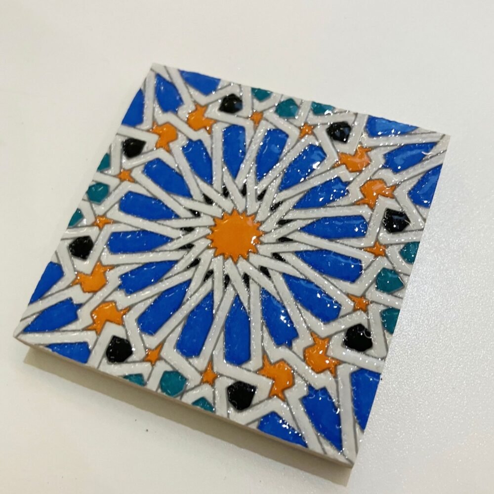 wholesale ceramic glaze-stacking fridge magnets with glaze texture, retro style, moroccan style soft magnets factory direct