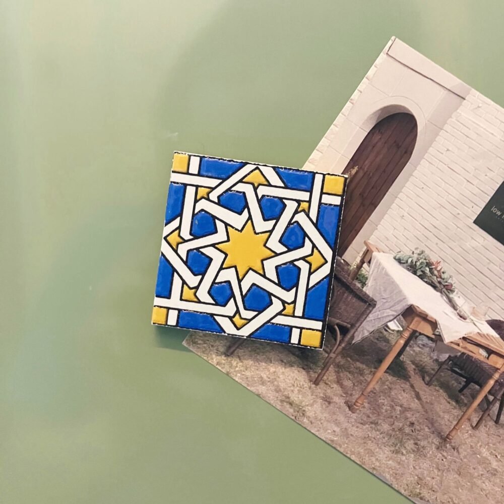 wholesale ceramic glaze-stacking fridge magnets with glaze texture, retro style, moroccan style soft magnets factory direct