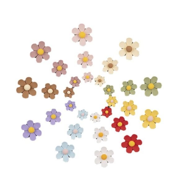 wholesale adorable daisies, elegant flowers, ins japanese style fresh 3d resin magnetic stickers for fridge magnets factory direct