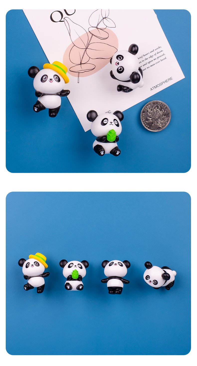wholesale adorable panda fridge magnets, magnetic attraction, 3d creative travel cultural souvenirs, gifts, magnetic home decorations factory direct