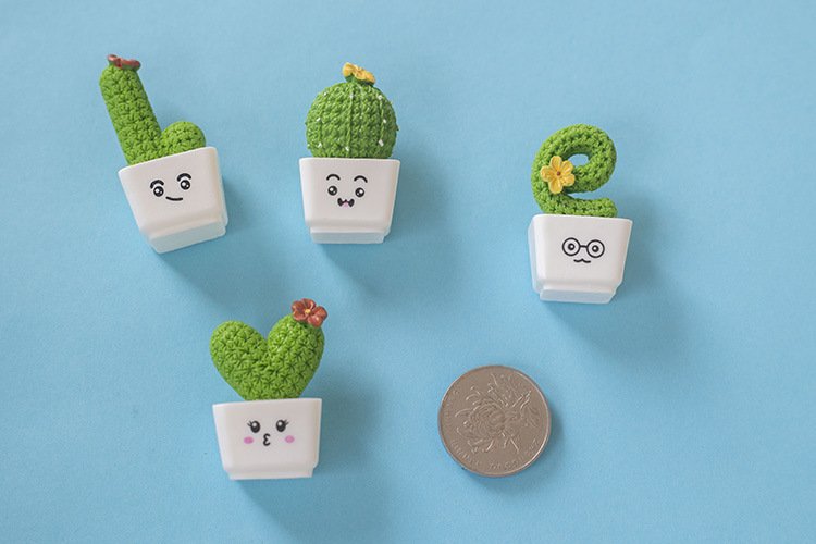 wholesale creative love cactus-shaped fridge magnets, magnetic stickers, green plant magnetic stickers, ironstone, message board stickers, note stickers factory direct