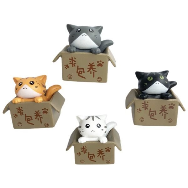 wholesale super cute cat fridge magnets, 3d cardboard cat magnetic stickers, white and black cats, adorable cat fridge magnets factory direct