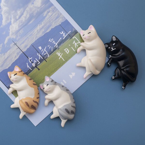 wholesale japanese 3d fridge magnets, fresh and cute pet small animals cats, ins decorative magnets, cartoon nordic style factory direct