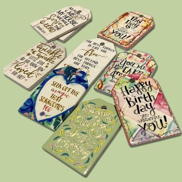 wholesale gold-plated embossed ceramic fridge magnets, bookmark with heartwarming words factory direct