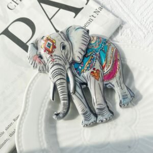 wholesale adorable elephant fridge magnets with bohemian style patterns, resin material and 3d embossed craftsmanship, souvenirs for travel factory direct