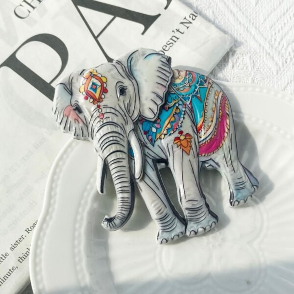 wholesale adorable elephant fridge magnets with bohemian style patterns, resin material and 3d embossed craftsmanship, souvenirs for travel factory direct