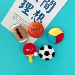 wholesale creative soccer, basketball, and volleyball fridge magnets, internet-famous minimalist style, creative 3d home decorative magnetic clips, ironstone factory direct