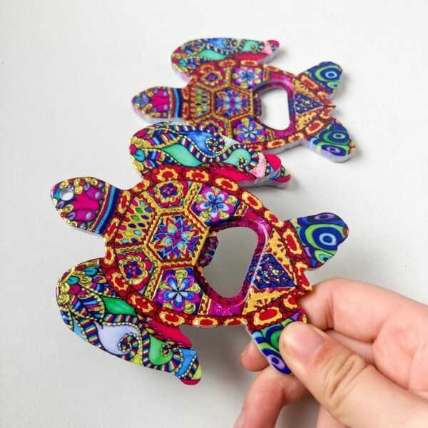 wholesale turtle bottle opener fridge magnets, melamine material with embossed texture and gold-plated craftsmanship, cute design magnets factory direct