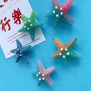wholesale cute ocean-style shell and starfish resin fridge magnets, 3d magnetic stickers, ironstone slotted board decorative magnetic stickers factory direct