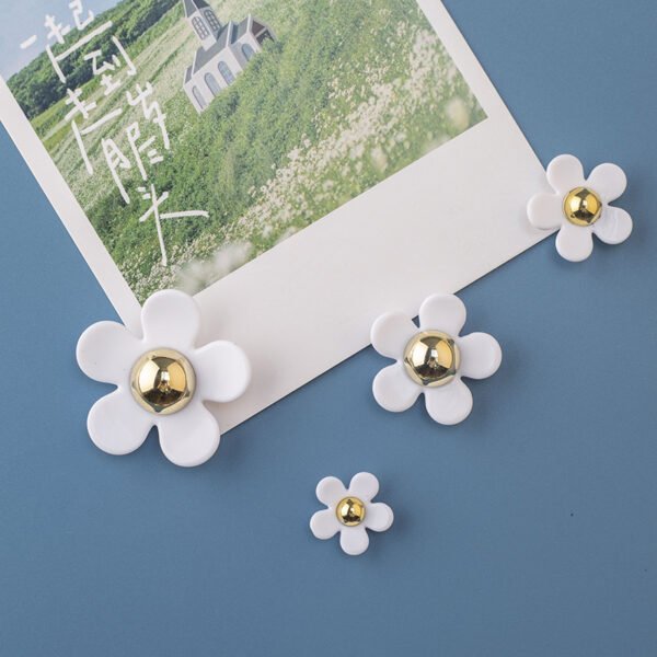wholesale fresh flower daisies sunflower minimalist fridge stickers, magnetic decorative stickers, minimalist magnetic stickers factory direct
