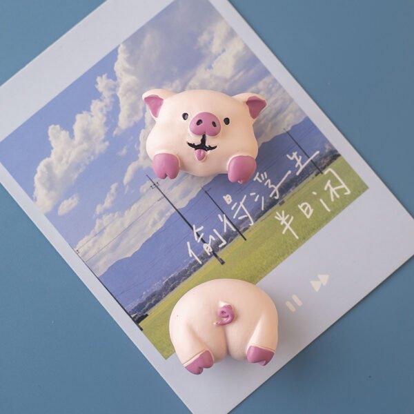 wholesale panda and shiba inu animal rear fridge magnets, decorative stickers, cartoon animal rear, creative modern minimalist magnetic stickers, resin factory direct