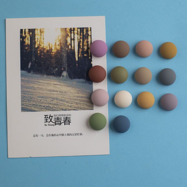 wholesale ins summer macaron matte morandi color semi-circle magnetic fridge magnets, instant photo fixing magnetic strips factory direct