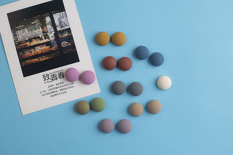 wholesale ins summer macaron matte morandi color semi-circle magnetic fridge magnets, instant photo fixing magnetic strips factory direct