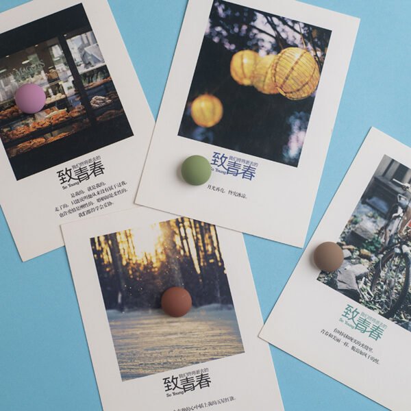 wholesale ins summer macaron matte morandi color semi-circle magnetic fridge magnets, instant photo fixing magnetic strips factory direct