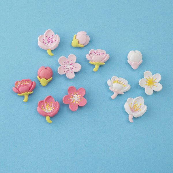 wholesale fresh resin fridge magnets, magnetic stickers, magnetic iron stickers, country flowers, creative whiteboard stickers, peach blossom magnetic stickers, cup stickers factory direct
