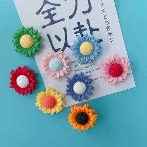 wholesale flower magnetic stickers, sunflower thumbtacks, flat head nails, kindergarten creative ins art thumbtacks, message decorations factory direct