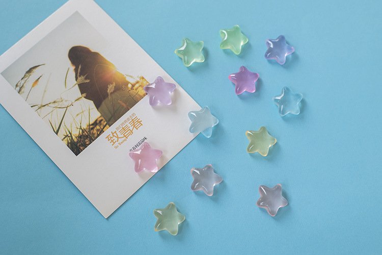 wholesale summer creative glow-in-the-dark star magnetic fridge magnets, iron slotted board whiteboard fixing magnetic decorations factory direct