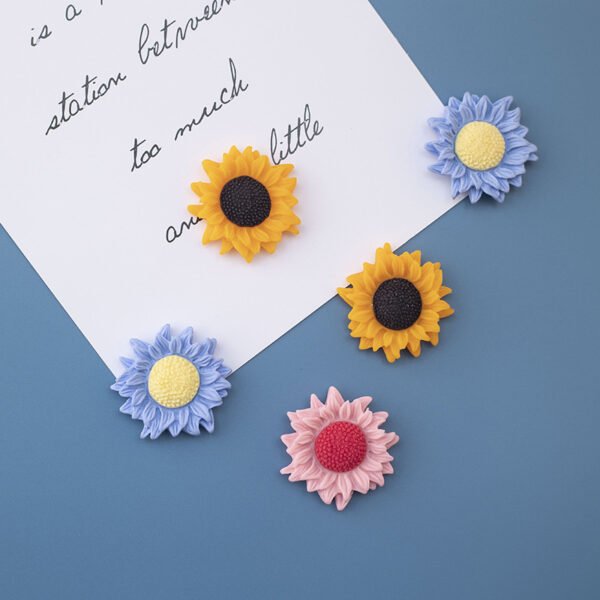 wholesale 3d sunflower magnetic fridge magnets, creative cute photo wall decorations, pvc 3d message stickers, ironstone factory direct